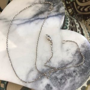 14kt White Gold Chain with lobster claw clasp